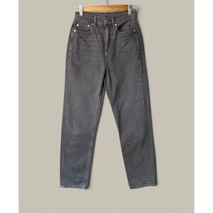 American Eagle 90s Boyfriend Jeans Womens 0 Blk Highest Rise Distressed Academia